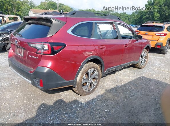 4S4BTANC9M3130027 2021 SUBARU OUTBACK Red Tył lewy
