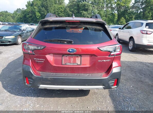 4S4BTANC9M3130027 2021 SUBARU OUTBACK Red Widok wnętrza z tyłu