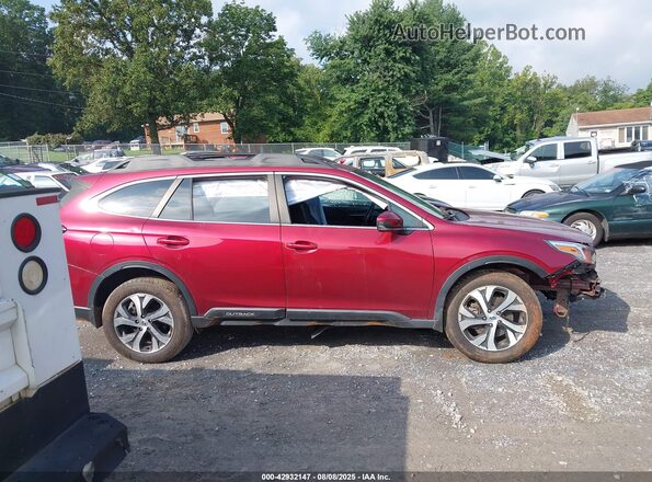 4S4BTANC9M3130027 2021 SUBARU OUTBACK Red Widok z tyłu