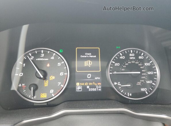 4S4BTGPD1M3204419 2021 SUBARU OUTBACK Black Widok zestawu wskaźników