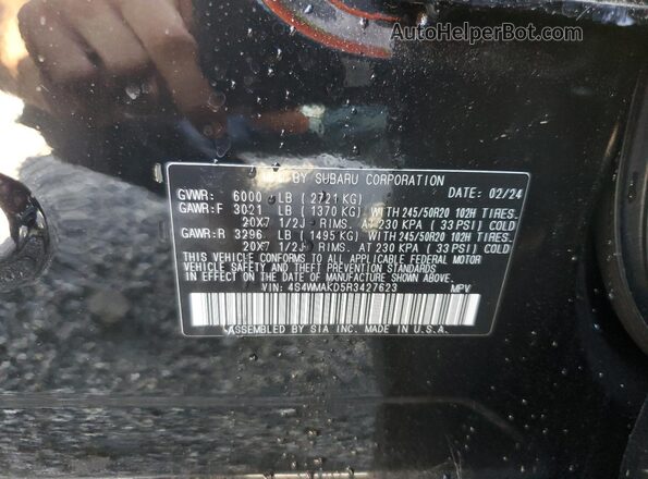 4S4WMAKD5R3427623 2024 SUBARU ASCENT Black Vista del compartimento del motor