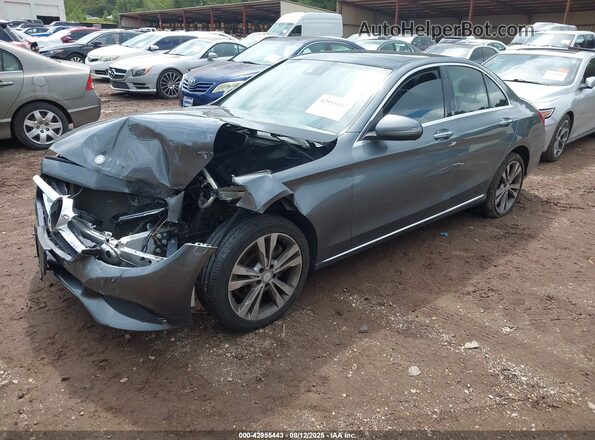 55SWF4KB8HU204037 2017 MERCEDES-BENZ C-CLASS Gray Przód lewy