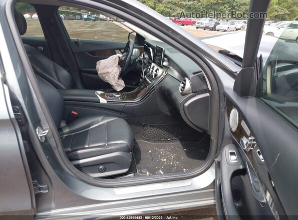 55SWF4KB8HU204037 2017 MERCEDES-BENZ C-CLASS Gray Widok wnętrza z przodu