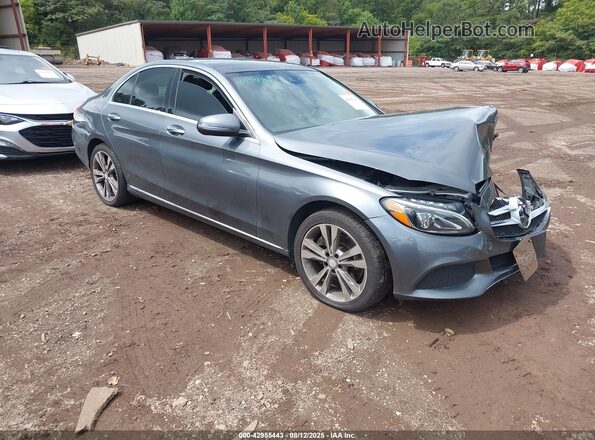 55SWF4KB8HU204037 2017 MERCEDES-BENZ C-CLASS Gray Przód prawy