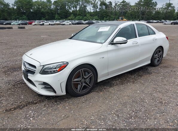 55SWF6EB2LU331043 2020 MERCEDES-BENZ AMG C 43 White Przód lewy