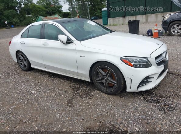 55SWF6EB2LU331043 2020 MERCEDES-BENZ AMG C 43 White Przód prawy