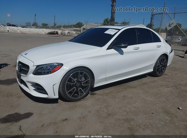 55SWF8DB5LU330546 2020 MERCEDES-BENZ C-CLASS White Առջևի ձախ երեք քառորդ տեսարան