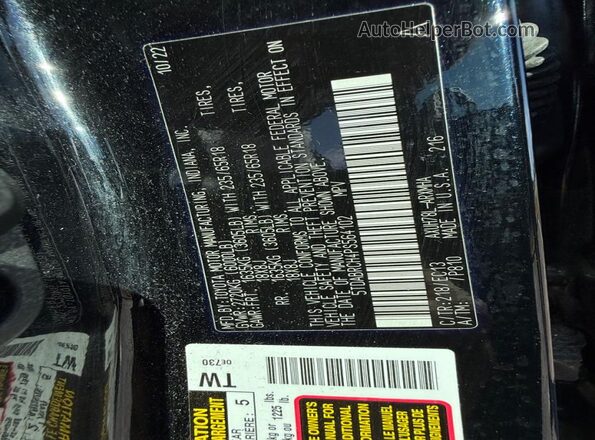 5TDABRCH4PS564102 2023 TOYOTA HIGHLANDER HYBRID Black Vista interior trasera