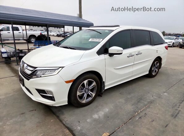 5FNRL6H85JB048995 2018 HONDA ODYSSEY White Առջևի ձախ երեք քառորդ տեսարան