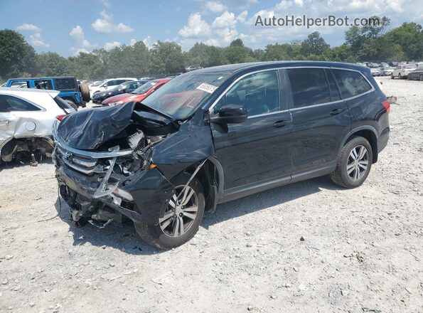 5FNYF5H50JB017656 2018 HONDA PILOT Черный Передняя левая четверть
