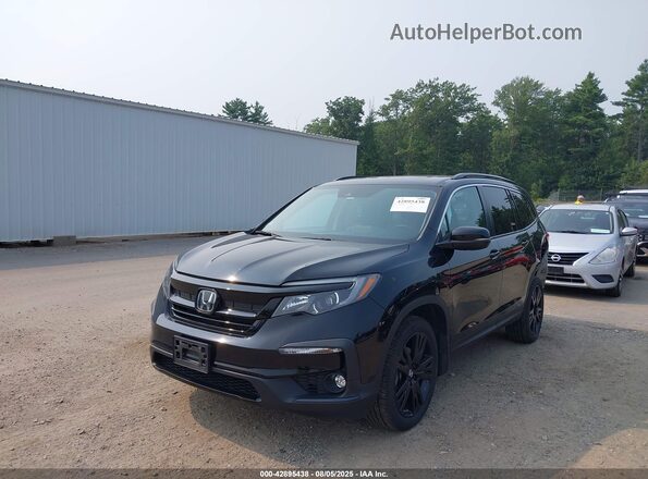 5FNYF6H27MB069544 2021 HONDA PILOT Black Առջևի ձախ երեք քառորդ տեսարան