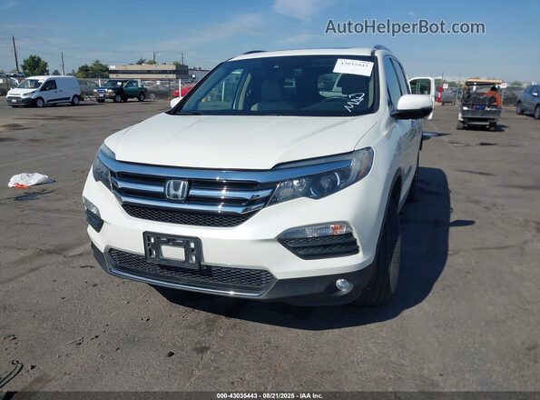 5FNYF6H99JB022816 2018 HONDA PILOT White წინა მარცხენა ხედი სამი მეოთხედიდან
