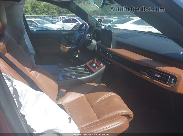 5LM5J7XC6MGL12325 2021 LINCOLN AVIATOR Burgundy Widok wnętrza z przodu