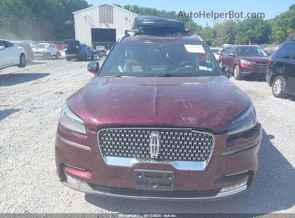 5LM5J7XC6MGL12325 2021 LINCOLN AVIATOR Burgundy Widok z przodu