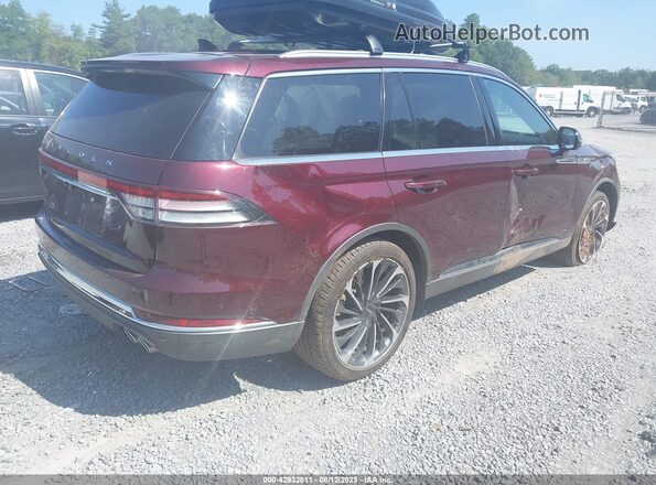 5LM5J7XC6MGL12325 2021 LINCOLN AVIATOR Burgundy Tył prawy