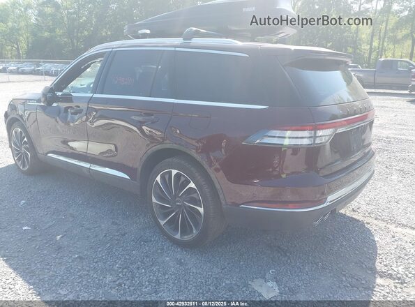 5LM5J7XC6MGL12325 2021 LINCOLN AVIATOR Burgundy Tył lewy