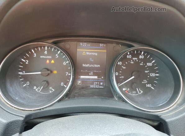 5N1AT2MV1JC758258 2018 NISSAN ROGUE Gray Սարքավորումների վահանակի տեսք
