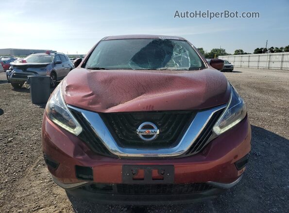 5N1AZ2MH2JN186324 2018 NISSAN MURANO Maroon Вид спереду