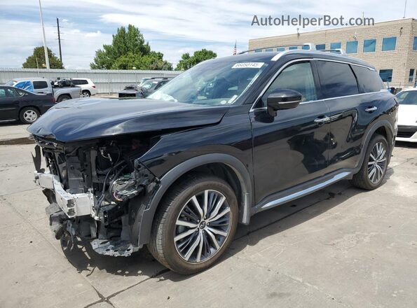 5N1DL1GS7PC353507 2023 INFINITI QX60 Black წინა მარცხენა ხედი სამი მეოთხედიდან