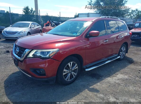 5N1DR2MN1HC646338 2017 NISSAN PATHFINDER Красный Передняя левая четверть