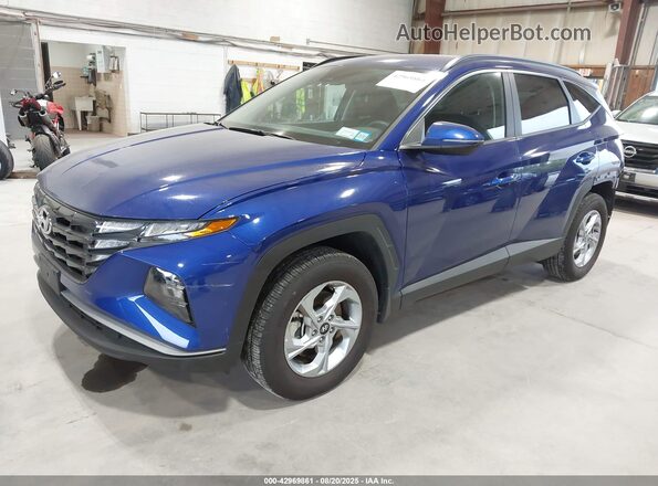 5NMJBCAE3PH285734 2023 HYUNDAI TUCSON Blue წინა მარცხენა ხედი სამი მეოთხედიდან