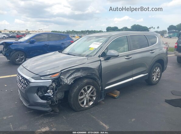 5NMS23AD3KH104961 2019 HYUNDAI SANTA FE Gray წინა მარცხენა ხედი სამი მეოთხედიდან