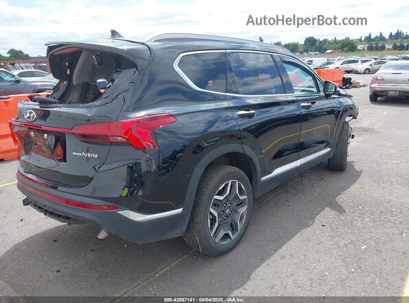 5NMS3DA13PH013088 2023 HYUNDAI SANTA FE HYBRID Черный Задняя правая четверть