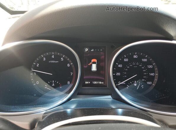 5NMZU3LB7JH106926 2018 HYUNDAI SANTA White Սարքավորումների վահանակի տեսք