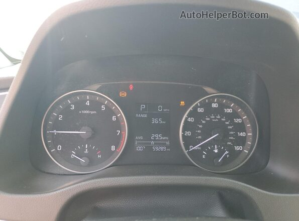 5NPD74LF4JH348960 2018 HYUNDAI ELANTRA Blue Вид щитка приладів