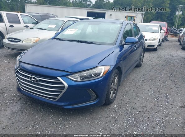 5NPD84LF0JH286566 2018 HYUNDAI ELANTRA Blue Передня ліва чверть