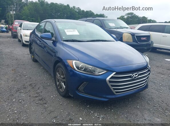 5NPD84LF0JH286566 2018 HYUNDAI ELANTRA Blue Передня права чверть