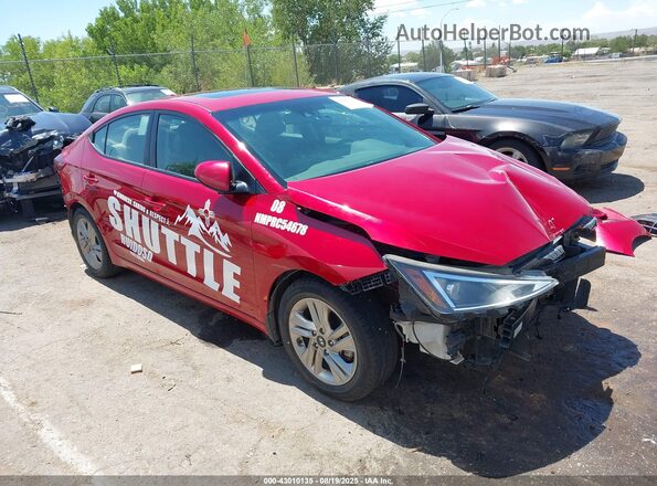 5NPD84LF2LH511007 2020 HYUNDAI ELANTRA Red Rear interior view