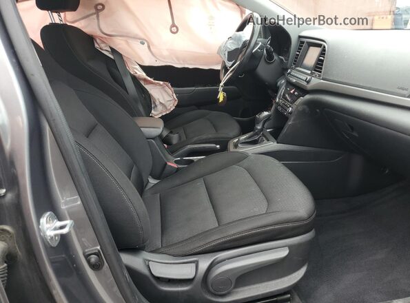 5NPD84LF3JH304073 2018 HYUNDAI ELANTRA Gray Widok wnętrza z przodu