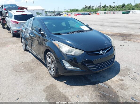 5NPDH4AE0GH694455 2016 HYUNDAI ELANTRA Черный Передняя правая четверть