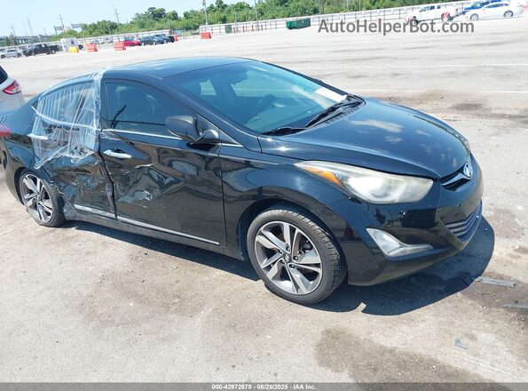 5NPDH4AE0GH694455 2016 HYUNDAI ELANTRA Черный Вид задней части салона