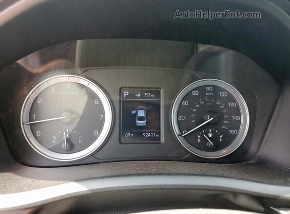 5NPE24AF2JH615647 2018 HYUNDAI SONATA Red ხელსაწყოთა პანელის ხედი