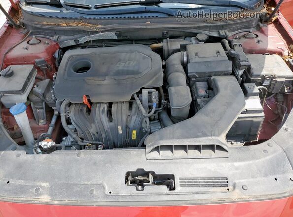 5NPE24AF2JH615647 2018 HYUNDAI SONATA Red უკანა სალონის ხედი