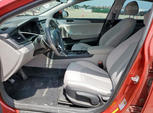 5NPE24AF2JH615647 2018 HYUNDAI SONATA Red წინა სალონის ხედი
