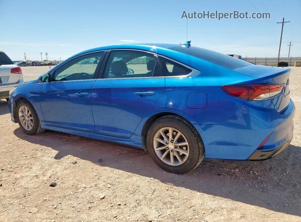 5NPE24AF6JH601444 2018 HYUNDAI SONATA Blue Задня ліва чверть