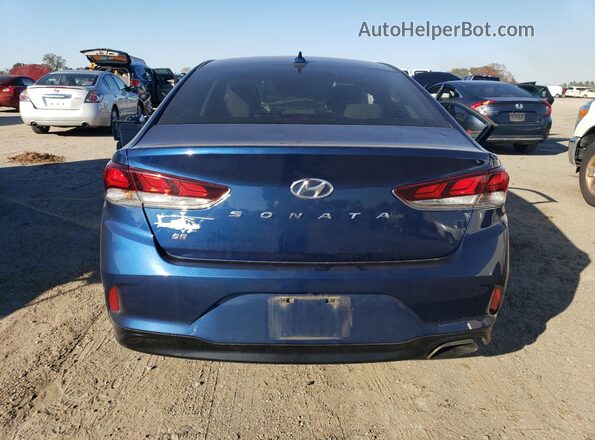 5NPE24AF6JH701849 2018 HYUNDAI SONATA Blue უკანა ხედი