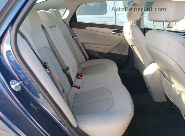 5NPE24AF6JH701849 2018 HYUNDAI SONATA Blue უკანა სავარძლების ხედი