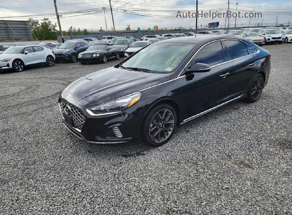 5NPE34AB5JH659832 2018 HYUNDAI SONATA Черный Передняя левая четверть