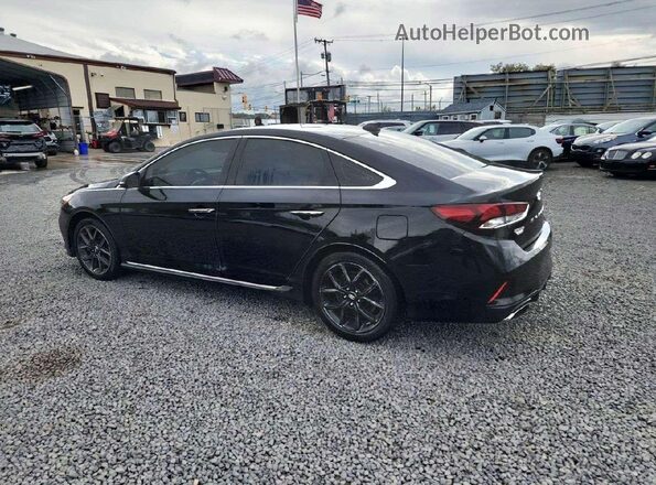 5NPE34AB5JH659832 2018 HYUNDAI SONATA Черный Задняя левая четверть