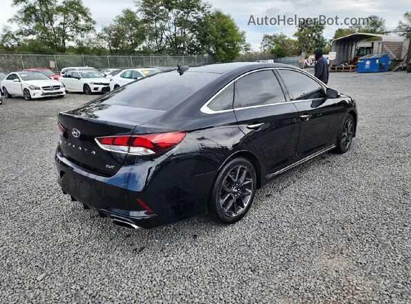 5NPE34AB5JH659832 2018 HYUNDAI SONATA Черный Передняя правая четверть