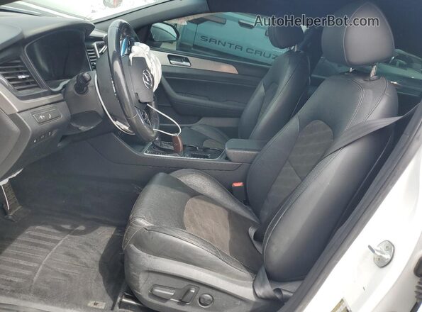 5NPE34AB7JH687891 2018 HYUNDAI SONATA Белый Вид салона спереди
