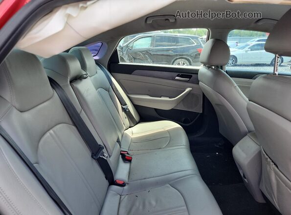 5NPE34AF5JH638594 2018 HYUNDAI SONATA Красный Вид задних сидений