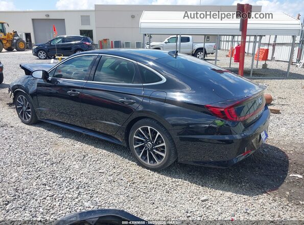 5NPEJ4J28LH048833 2020 HYUNDAI SONATA Black Trasero izquierdo
