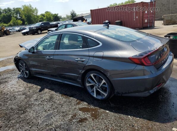 5NPEJ4J29MH107552 2021 HYUNDAI SONATA Серый Задняя левая четверть