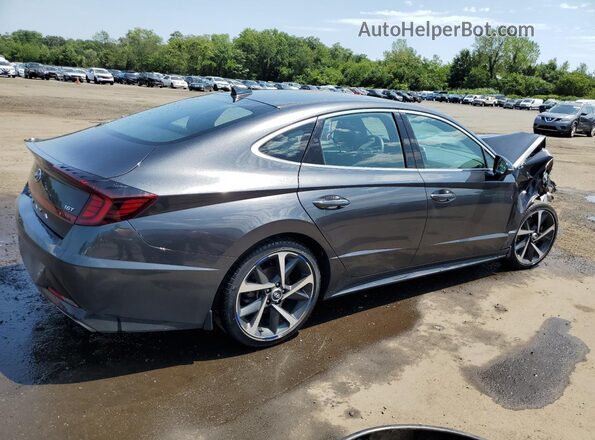 5NPEJ4J29MH107552 2021 HYUNDAI SONATA Серый Задняя правая четверть