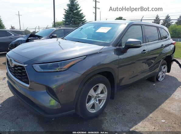 5TDCZRBH6MS065576 2021 TOYOTA HIGHLANDER Gray Front left